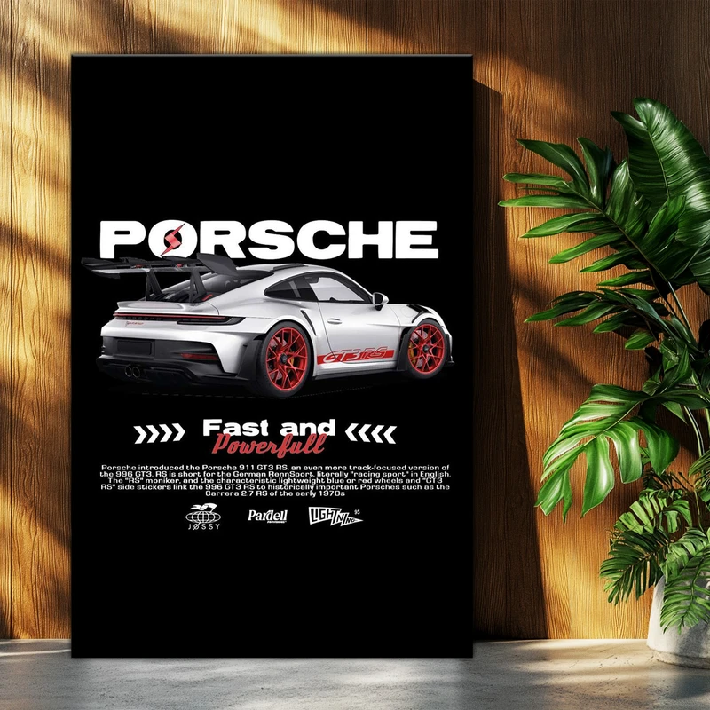 تابلو شاسی بکلیت طرح ماشین و خودرو پورشه PORSCHE 911 GT3 RS مدل T-po1574