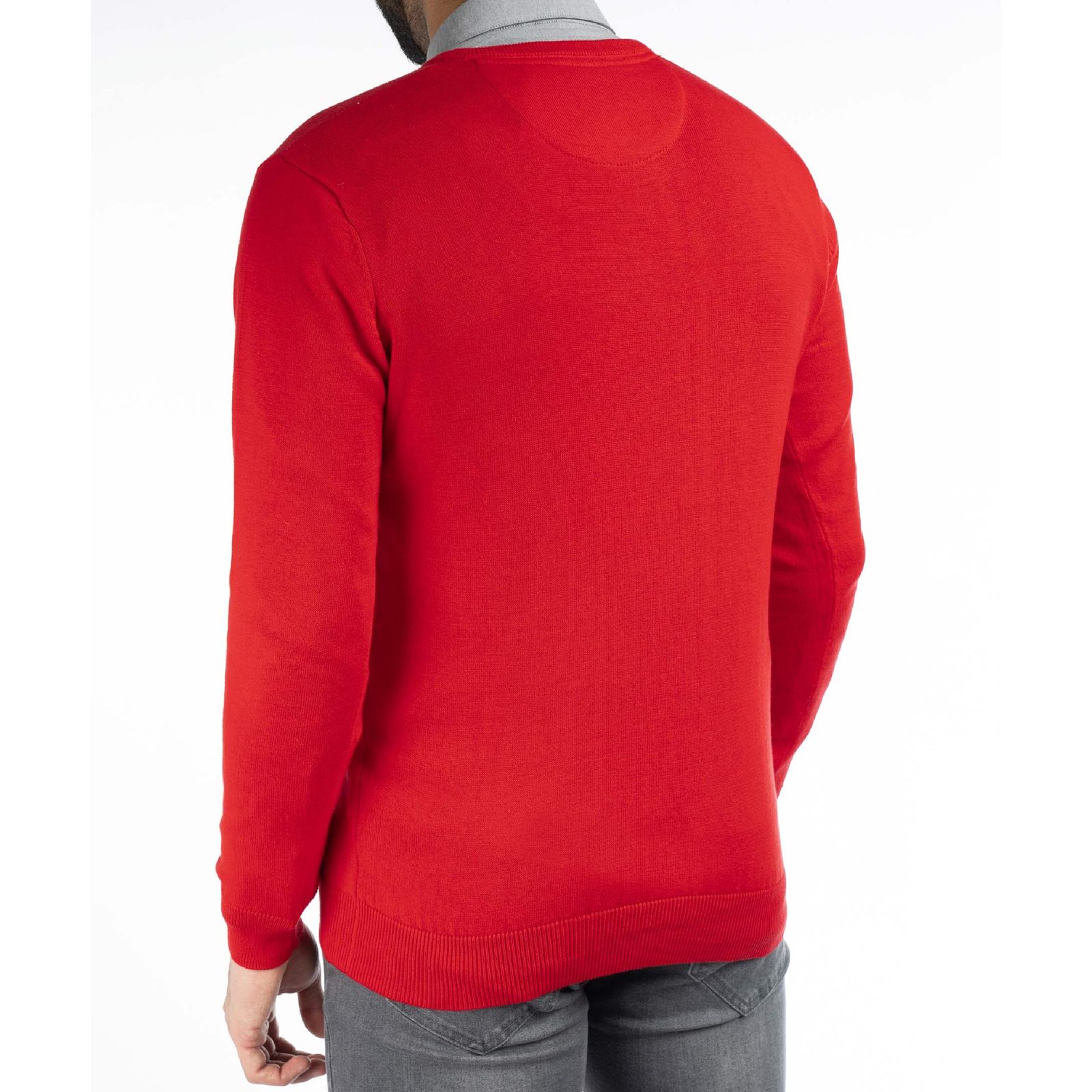 پلیور مردانه جوتی جینز مدل یقه هفت کد 122178 رنگ قرمز -  - 3