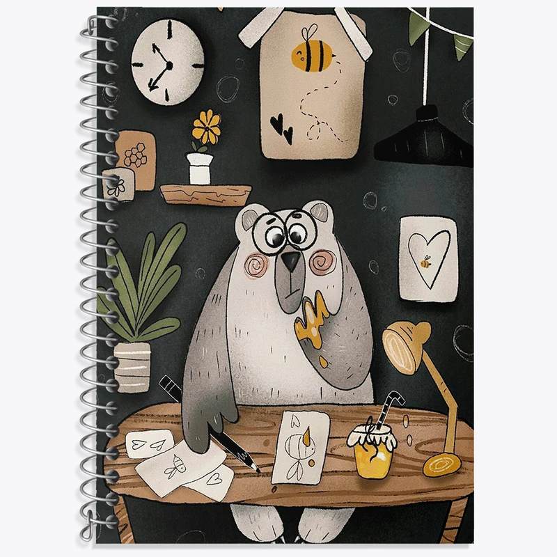 دفتر نت موسیقی 50 برگ خندالو طرح خرس بامزه کد N5677