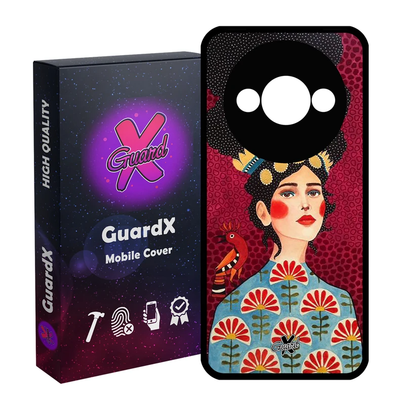 کاور گارد ایکس طرح Girl مدل قاب Glass10179 مناسب برای گوشی موبایل شیائومی Redmi A3 4G/ A3X 4G/ Poco C61