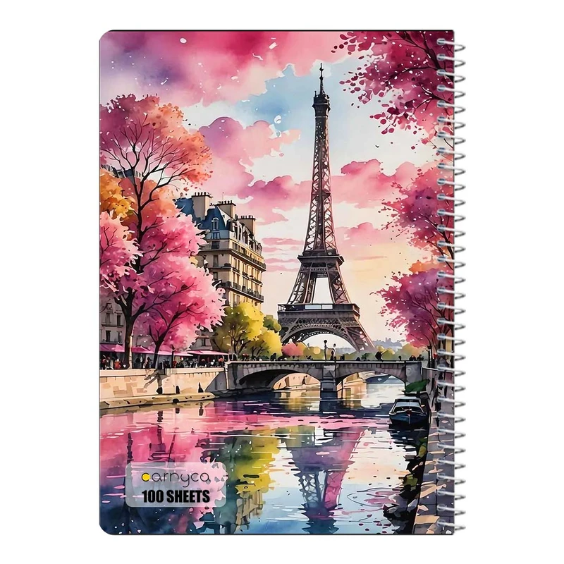 دفتر مشق 100 برگ سیمی کارنیکا طرح پاریس Paris کد 89246