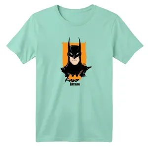 تی شرت آستین کوتاه بچگانه مدل بتمن کد ۱۳ رنگ سبز روشن