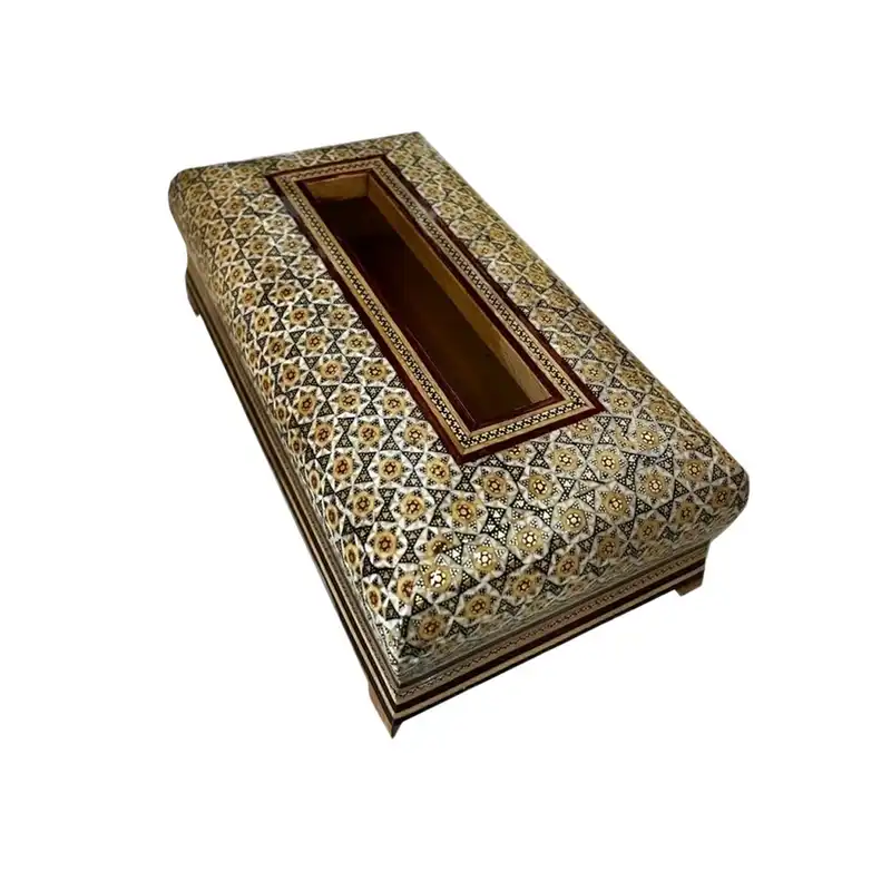 جعبه دستمال کاغذی خاتم کاری مدل PG1001