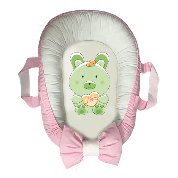 سرویس خواب سه تکه نوزاد مدل گارد محافظ دار طرح فانتزی پاندا کد 0039