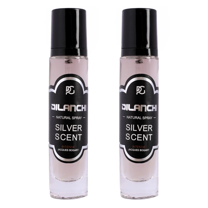 عطر جیبی مردانه دیلانچی مدل سیلور سنت با رایحه شیرین و گرم حجم 30 میلی‌لیتر مجموعه 2 عددی