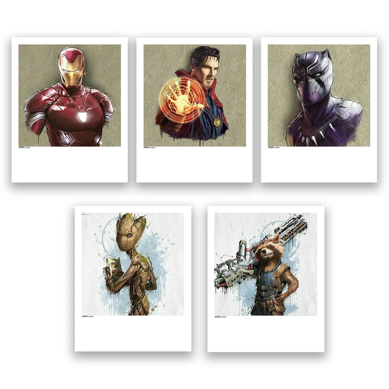 آویز تزیینی عرش مدل کمیک دی سی و مارول کد Asa515 مجموعه پنچ عددی