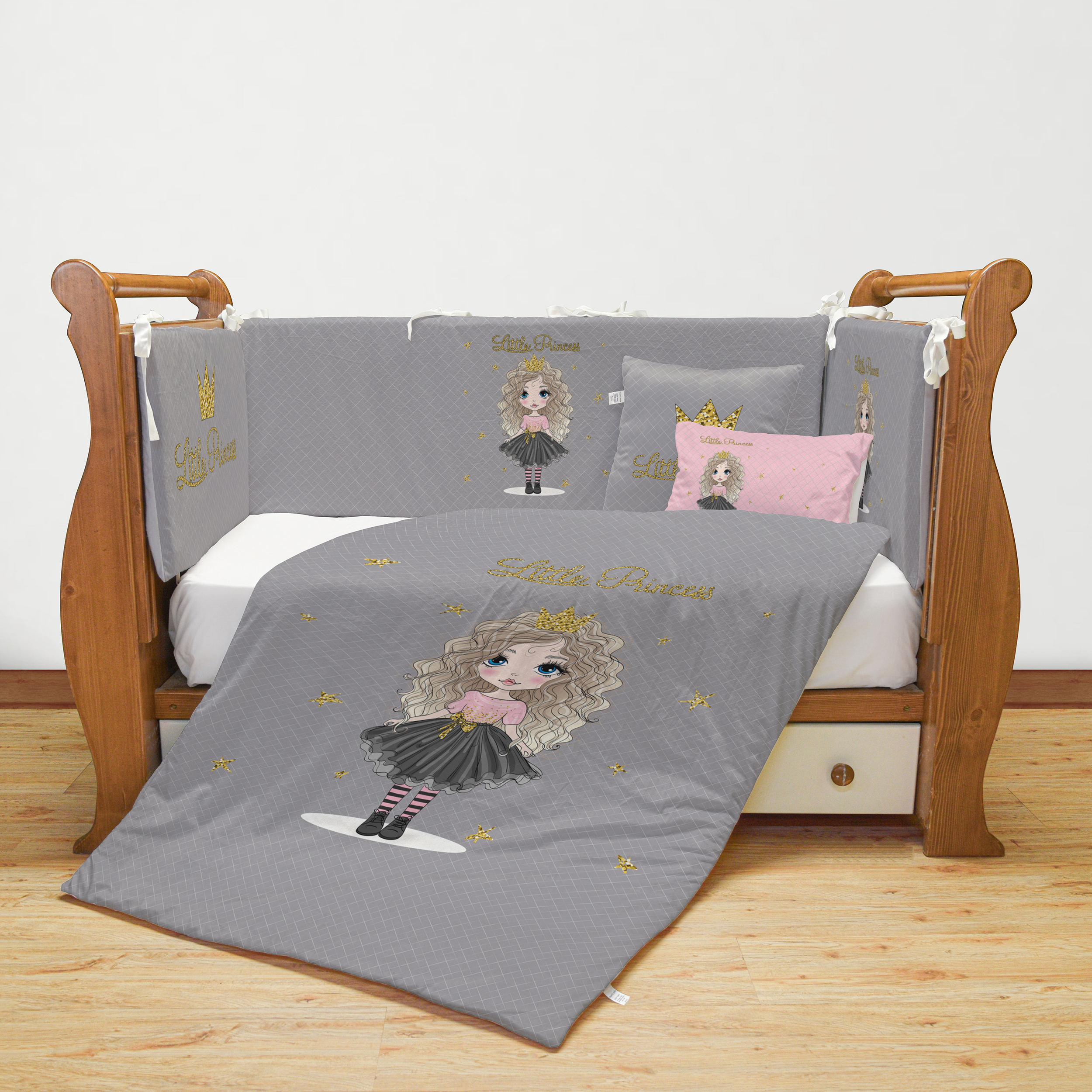 سرویس روتختی 7 تکه کودک مامزکیوتی مدل پرنس موفرفری SK79