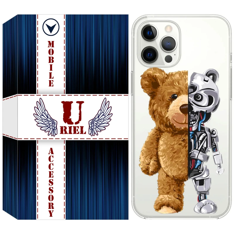 کاور ژله ای یوریل قاب مدل Clear کد 40 طرح خرس مناسب برای گوشی موبایل اپل iPhone 12 Pro