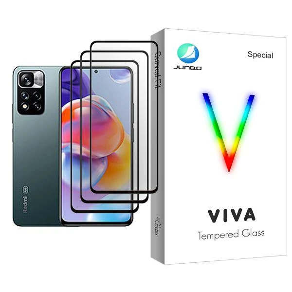 محافظ صفحه نمایش جانبو مدل Viva Glass MIX003 مناسب برای گوشی موبایل شیائومی Redmi Note 11 Pro+ 5G بسته سه عددی