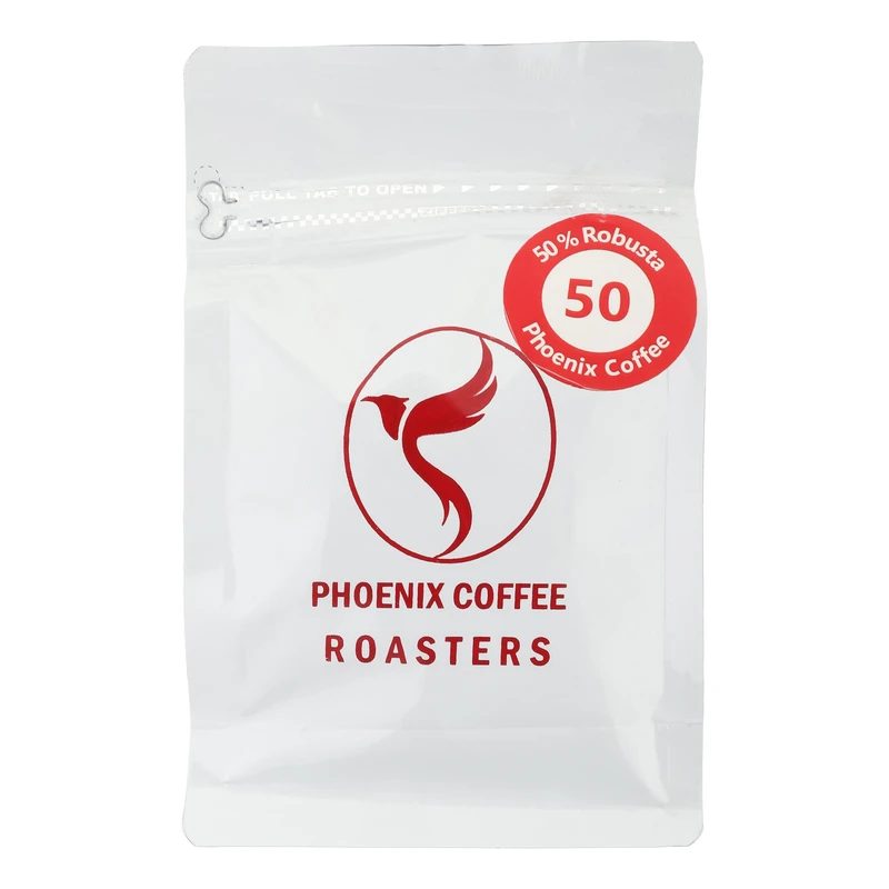 دانه قهوه 50 درصد ربوستا قهوه ققنوس - 250 گرم