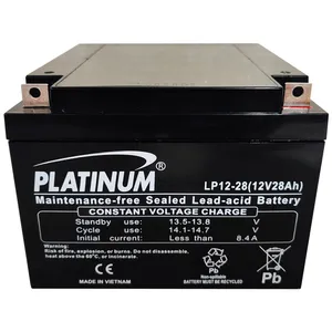 باتری UPS با ولتاژ 12 ولت و شدت جریان 28 آمپرساعت پلاتینیوم مدل LP12-28