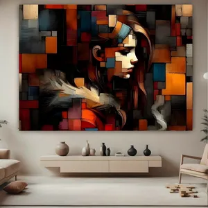 تابلو بوم طرح نقاشی تکه ای مدل دختر کد BK23494