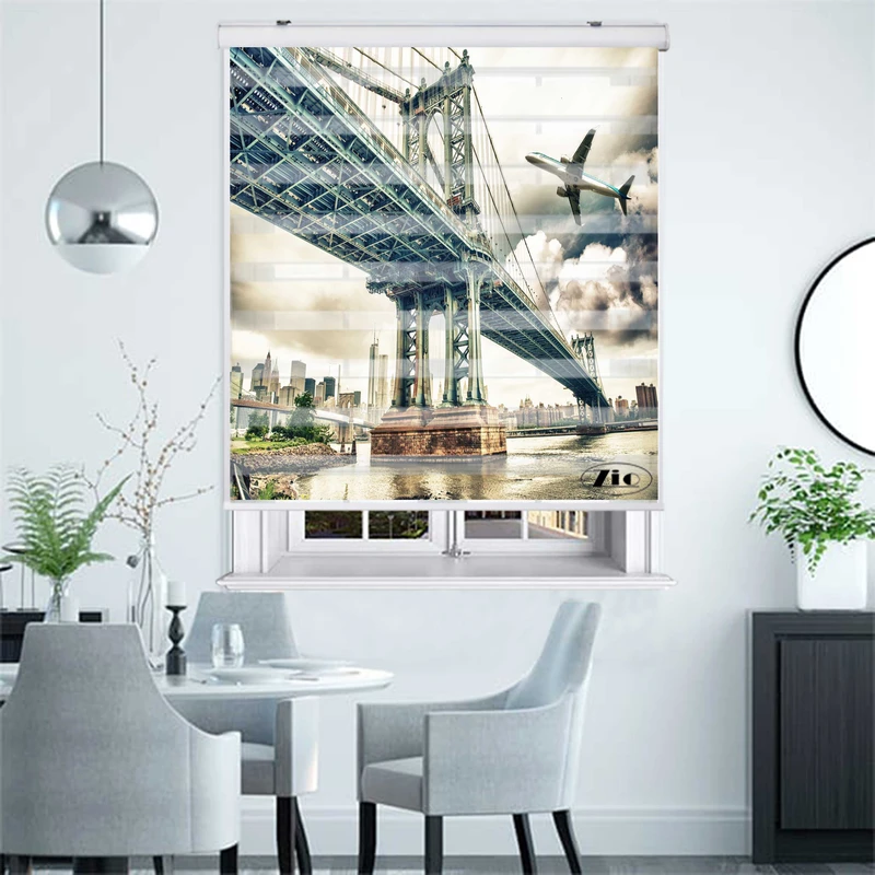 پرده زبرا زیو کد C2041 سایز 150x150 سانتی متر