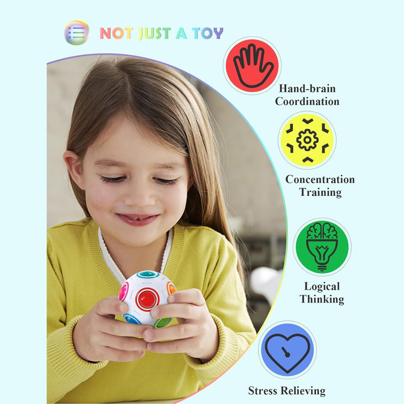 مکعب روبیک چی ای مدل توپ رنگین کمانی کای وای QY RainBow Ball