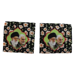 جانماز طرح آیت الله خامنه ای و حاج قاسم سلیمانی بسته 2 عددی