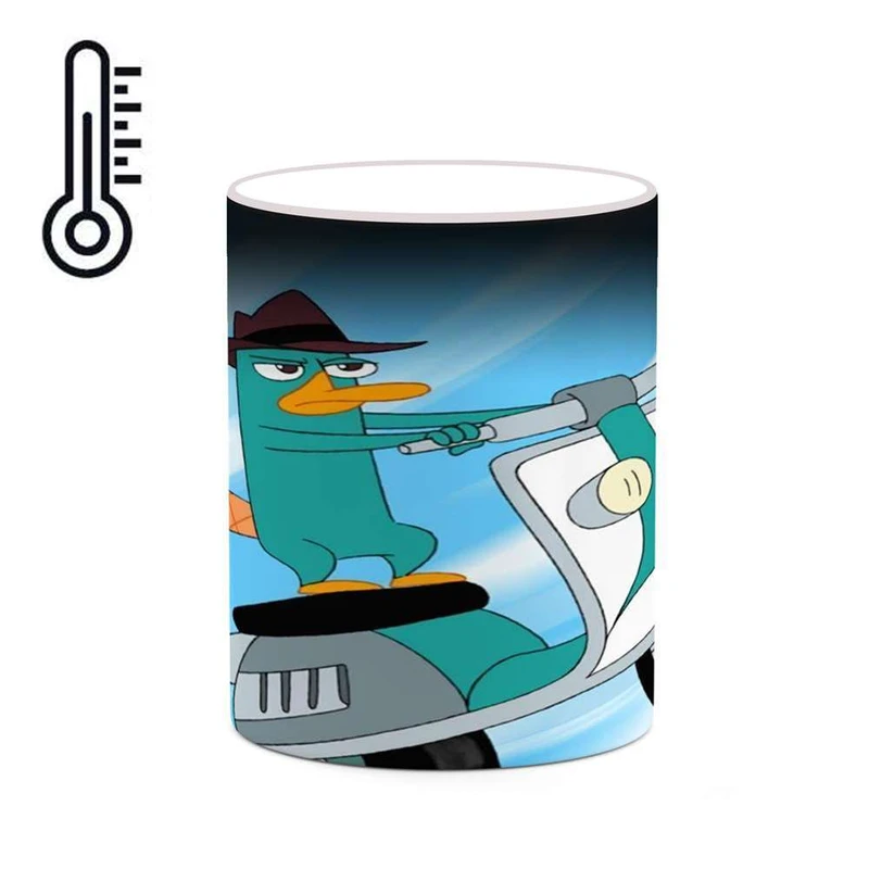ماگ حرارتی کاکتی مدل کارتون Phineas And Ferb کد mgh22917