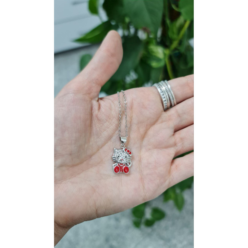 گردنبند نقره زنانه لیردا مدل کیتی کد kmed 2030