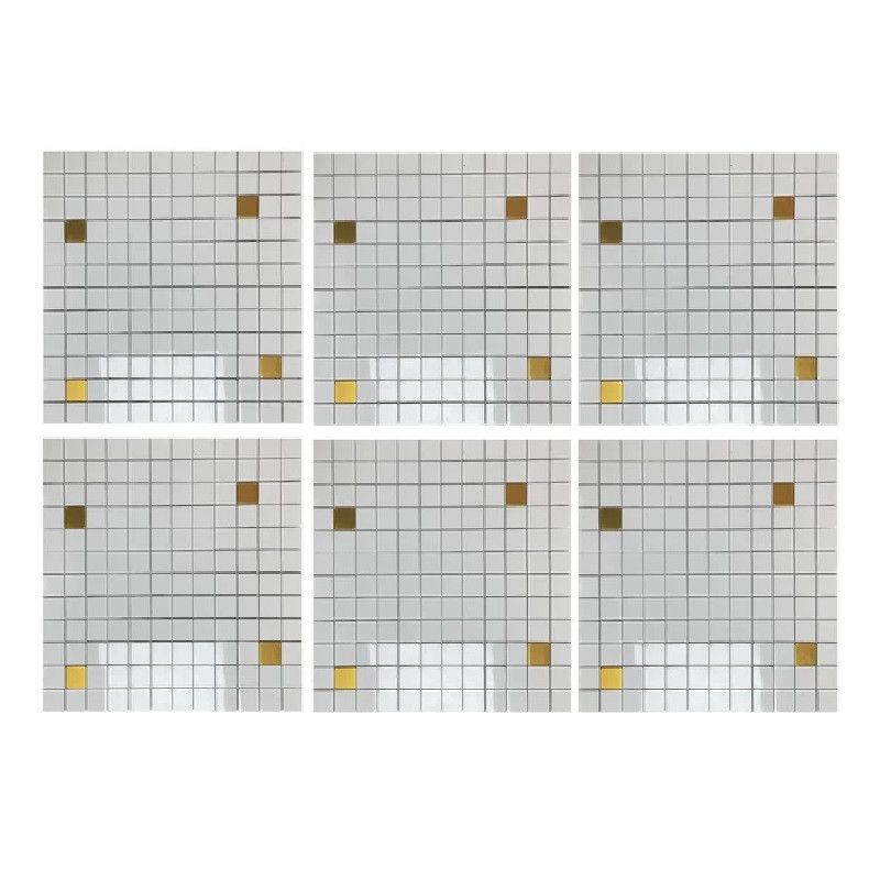 دیوارپوش مدل تایل بین کابینتی پشت چسبدار کد 20527 بسته 6 عددی