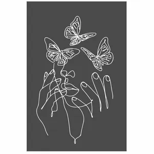 hand face butterfly B54