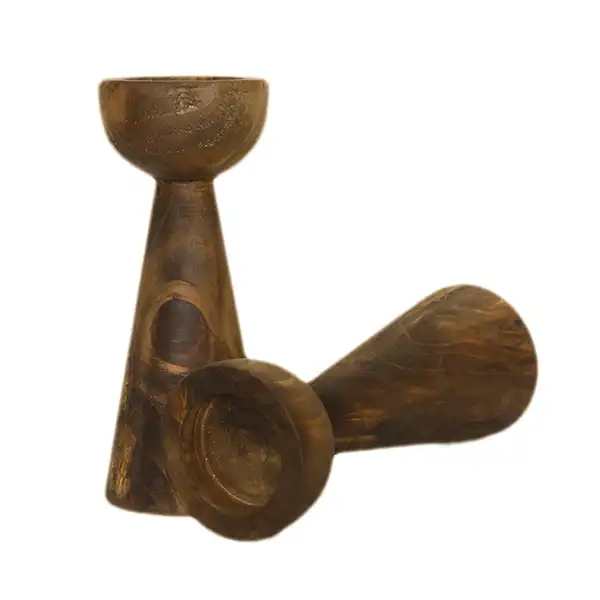 شمعدان چوبی مدل F3 مجموعه دو عددی