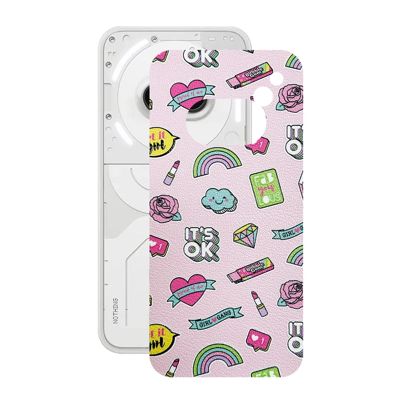 برچسب پوششی ریمکس مدل Leth طرح دخترانه مناسب برای گوشی موبایل ناتینگ فون 2a