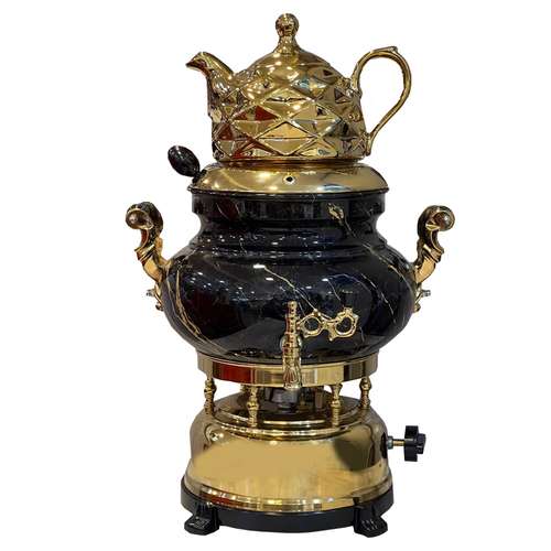 سماور گازی البرز مدل سه کاره ترموکوبل دار به همراه قوری 