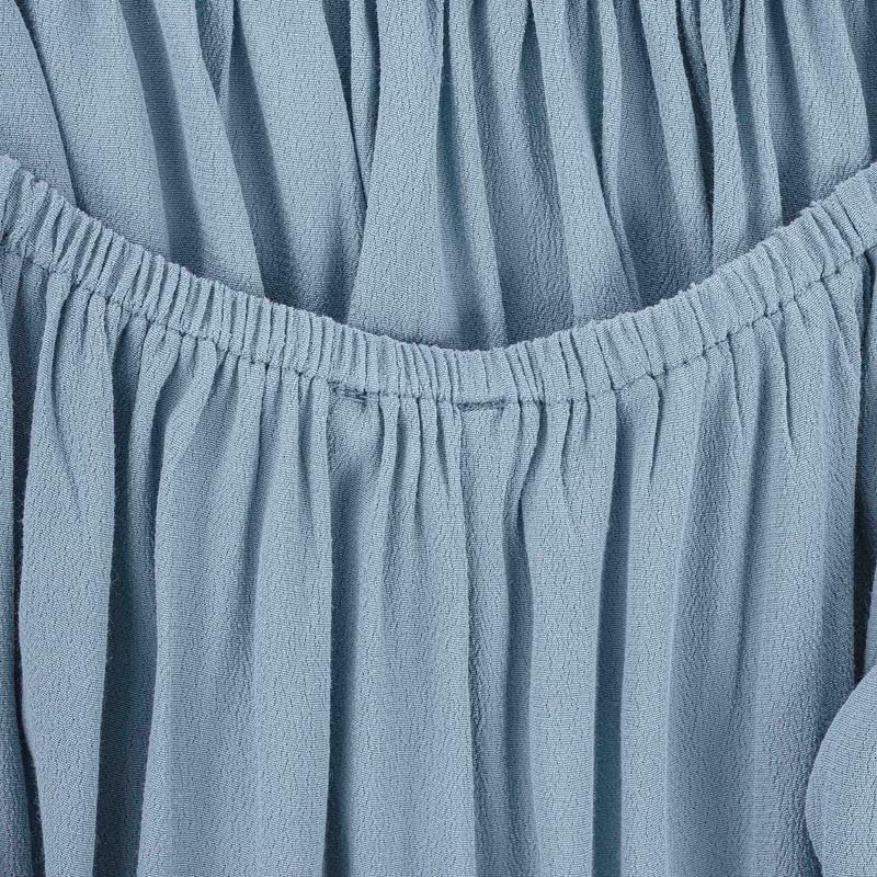 بلوز آستین بلند زنانه سرژه مدل 204640  رنگ آبی