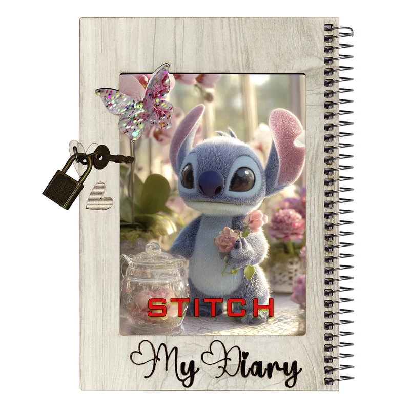 دفتر خاطرات 60 برگ طرح استیچ مدل stitch006