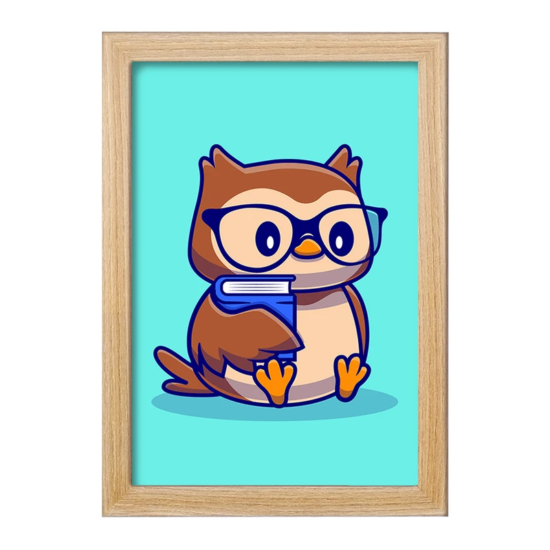 تابلو خندالو مدل حیوانات بامزه جغد کد 25400