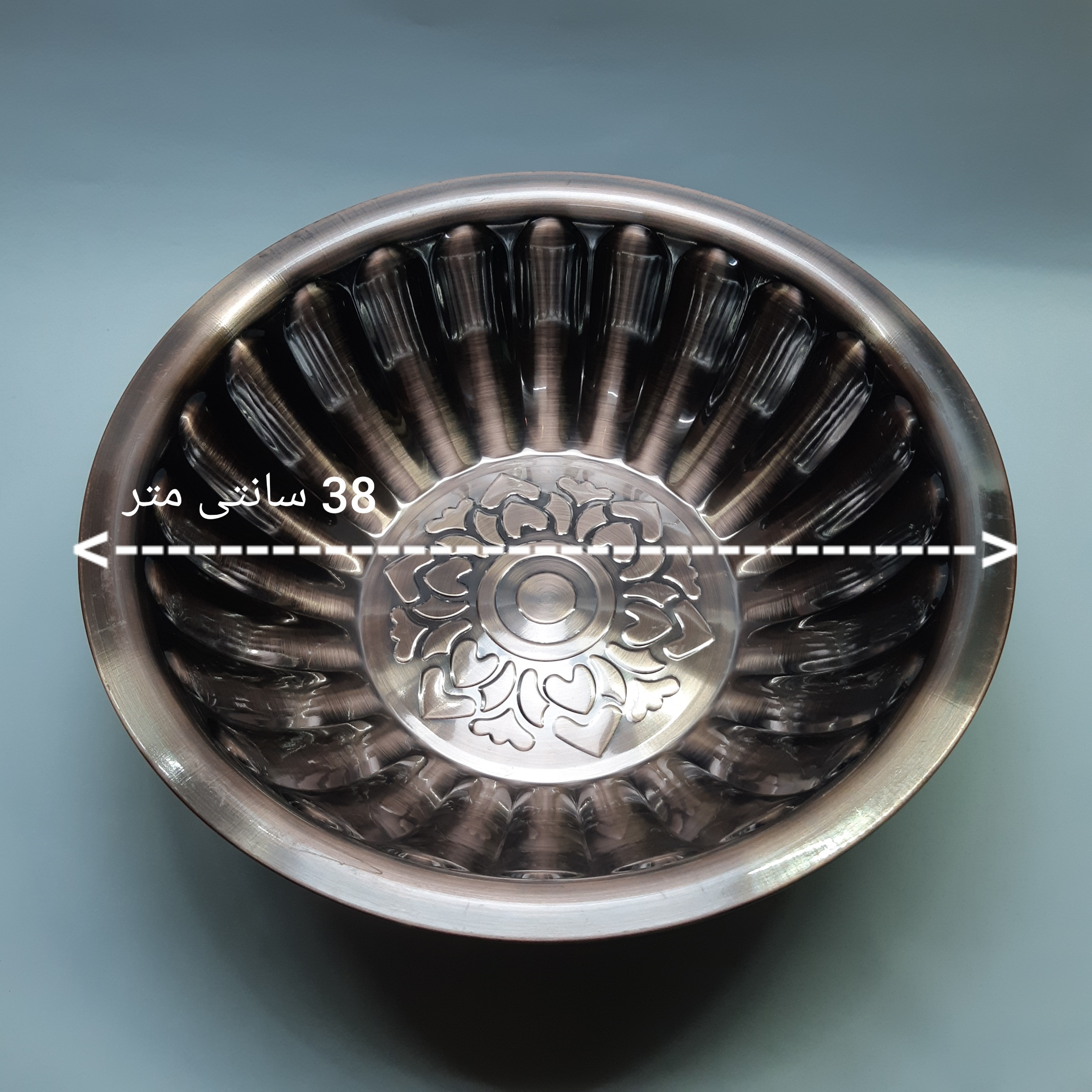 لگن مدل استیل طرح مسی کد 38 لگن مدل استیل طرح مسی کد 38