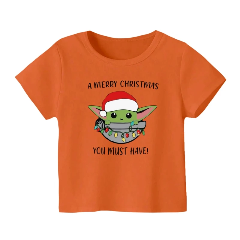 تی شرت آستین کوتاه بچگانه مدل بیبی یودا کریسمس کد 4
