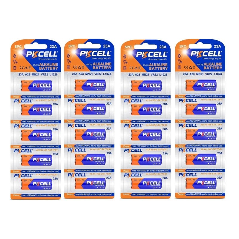 باتری 23A پی‌کی سل مدل  Alkaline 12V 23A MN21 VR22 L1028 مجموعه 20 عددی 