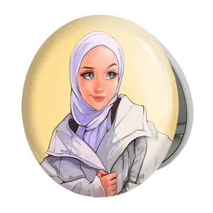آینه جیبی خندالو طرح دخترانه مدل تاشو کد 25649 