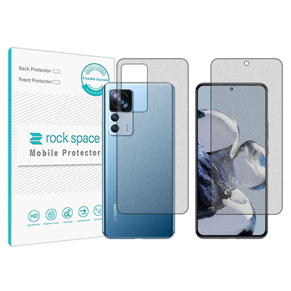 محافظ صفحه نمایش مات راک اسپیس مدل HyMTT مناسب برای گوشی موبایل شیائومی 12T Pro به همراه محافظ پشت گوشی 