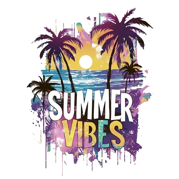 استیکر پارچه و لباس پاد آفرین طرح تابستان کد 3424