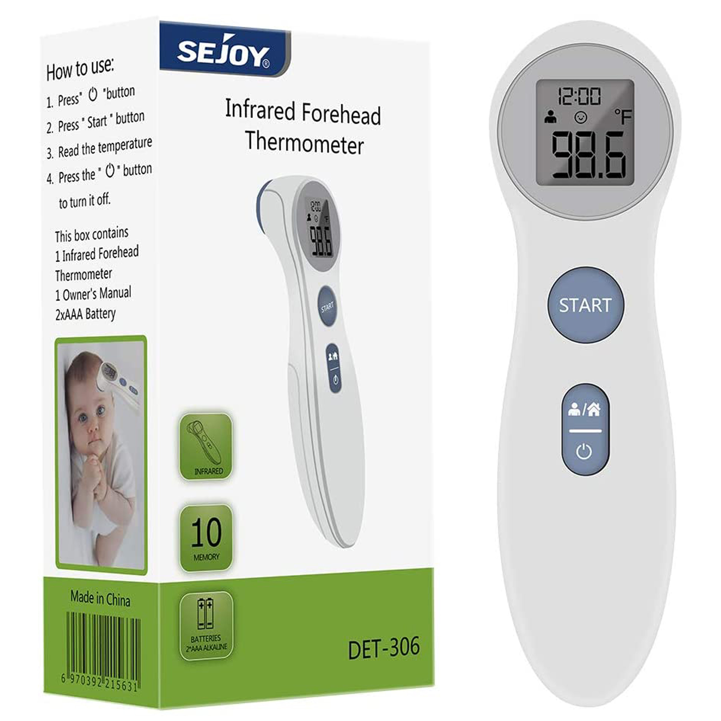 دماسنج لیزری سجوی مدل DET-306 دماسنج لیزری سجوی مدل DET-306