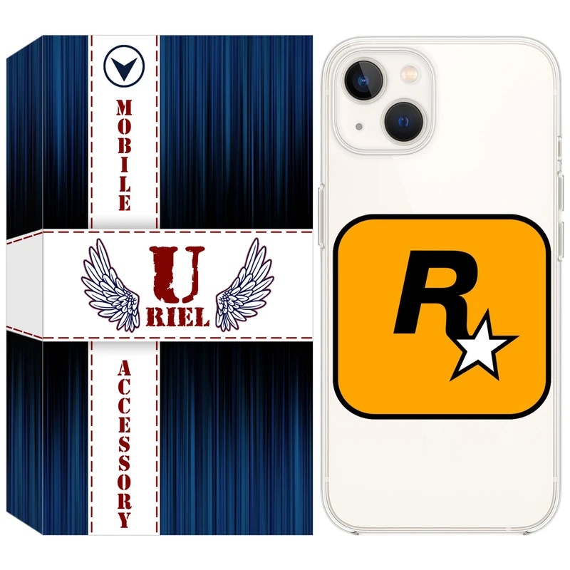 کاور ژله ای یوریل قاب مدل Clear کد 54 طرح راک استار مناسب برای گوشی موبایل اپل iPhone 13
