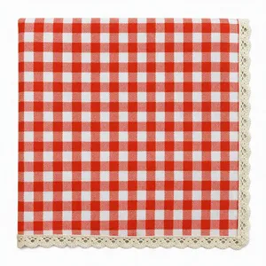 سفره ۴ نفره مدل چهارخانه پارچه‌ای سایز 100×100 سانتیمتر