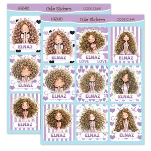 برچسب لاژید مدل اسم الناز کد CUHR بسته 2 عددی