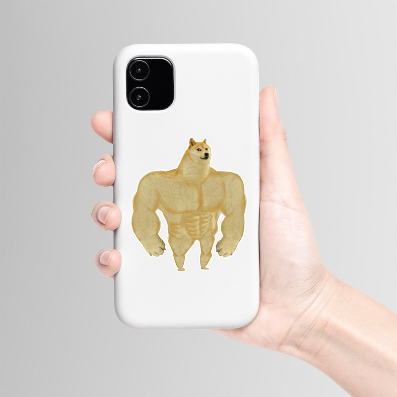 استیکر لپ تاپ و موبایل بووم طرح سگ مدل King Dog کد ET37