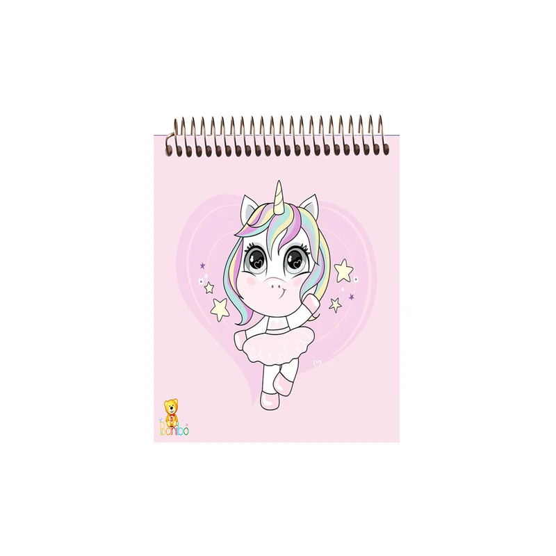 دفتر نقاشی 50 برگ بانیبو مدل یونیکورن کد 576