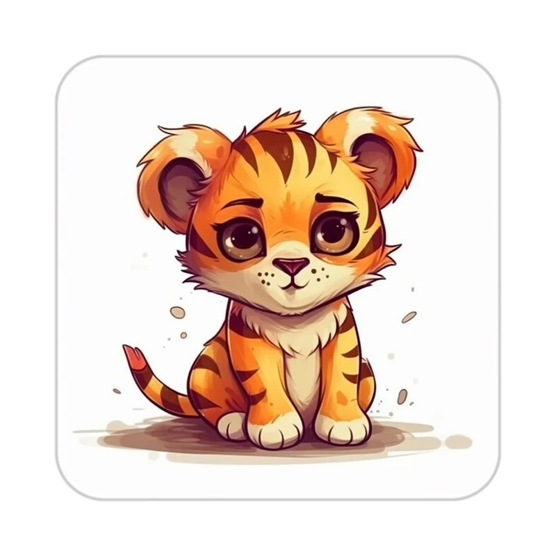 زیر لیوانی کاکتی طرح حیوانات کارتونی مدل mp28847