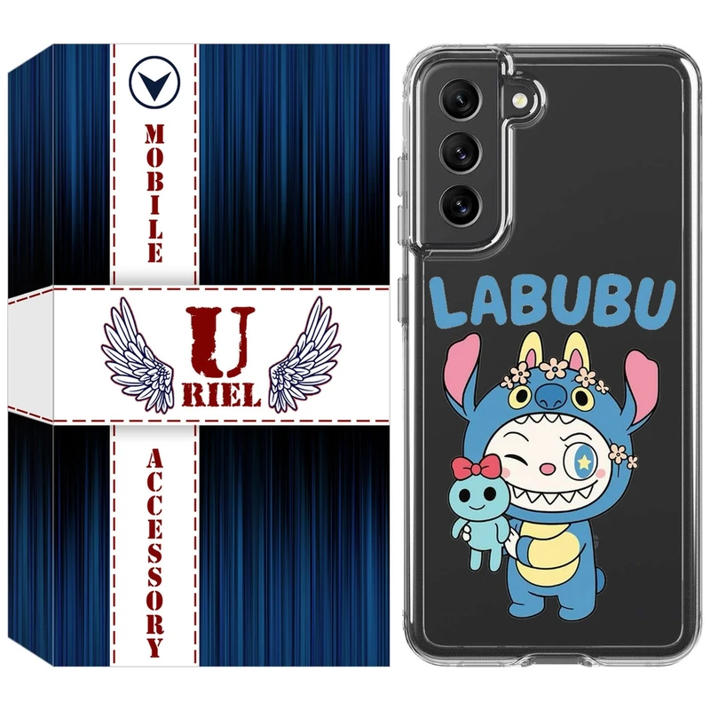 کاور یوریل مدل Clear کد 112 طرح لبوبو Labubu مناسب برای گوشی موبایل سامسونگ Galaxy S21 FE