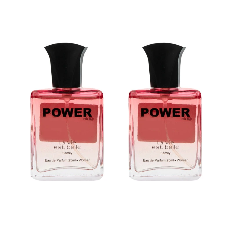 عطر جیبی  زنانه پاور پالس مدل لاویه بل حجم 25 میلی لیتر بسته 2 عددی