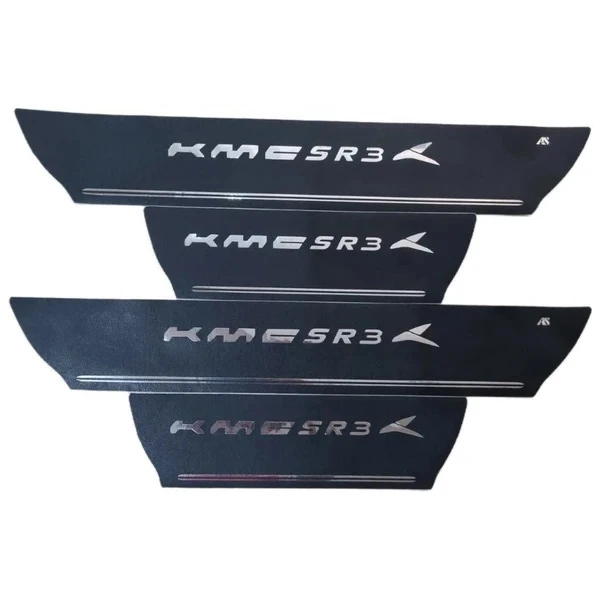 برچسب پارکابی خودرو استیک طرح چرم کد M351 مناسب برای KMC SR3 مجموعه 4 عددی