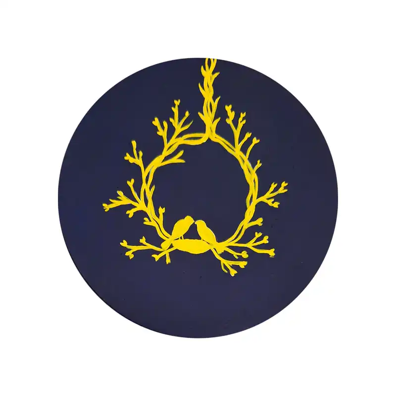 بشقاب دیوارکوب سفالی طرح مینیمال مجموعه 4 عددی