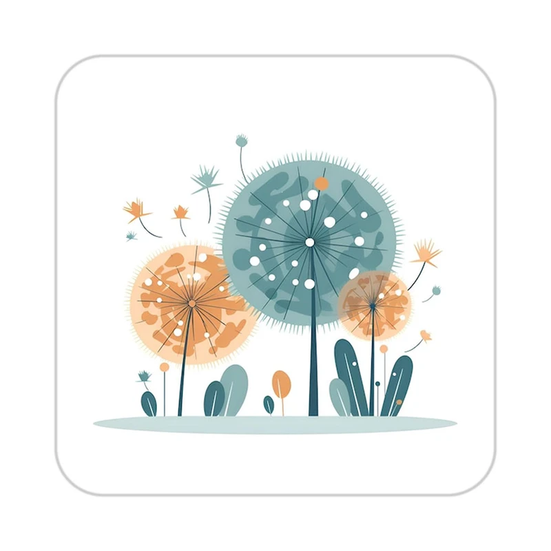 زیر لیوانی کاکتی طرح گل مدل mp17602