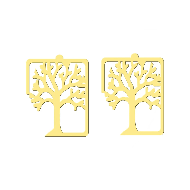 گوشواره طلا 18 عیار زنانه کرابو طرح درخت مدل Kr3796