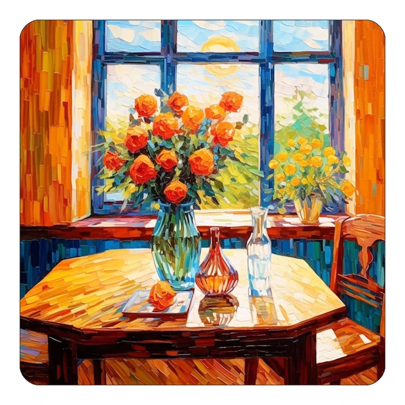 مگنت کاکتی طرح نقاشی رنگ روغن مدل mp72614