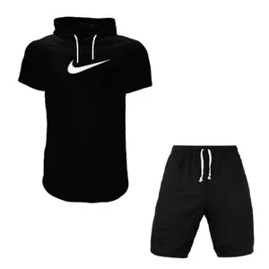 ست تی شرت کلاهدار و شلوارک ورزشی مردانه اولسون مدل Nk45